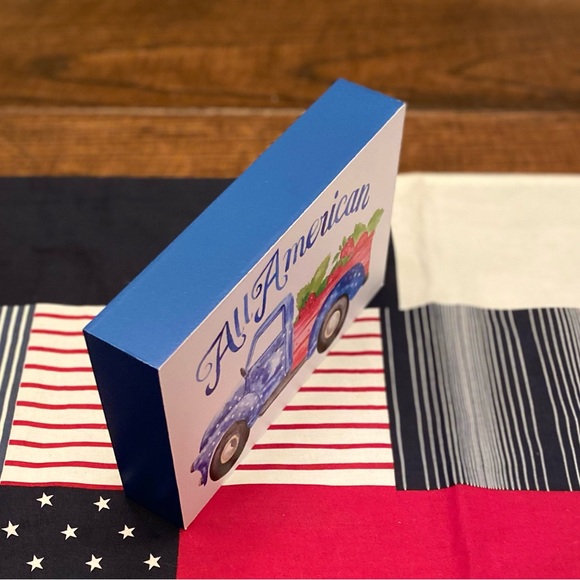 Patriotic Farmhouse Strawberry Truck Sign & Patriotic Strawberry Truck Notepad - Picture 11 of 16